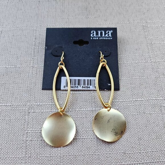a.n.a Jewelry - a.n.a A new Approach Women Earrings Gold Tone Drop down Ear Jewelry